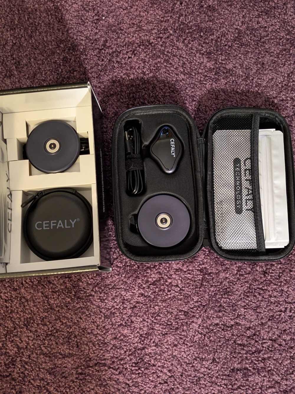 Cefaly Migraine Therapy Device - Matte Black Headset Kit